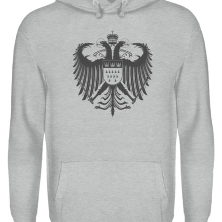 Kölner Wappen mit Adler in Dunkelgrau auf Hoodie