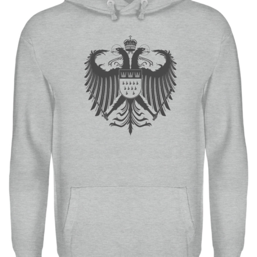 Kölner Wappen mit Adler in Dunkelgrau auf Hoodie