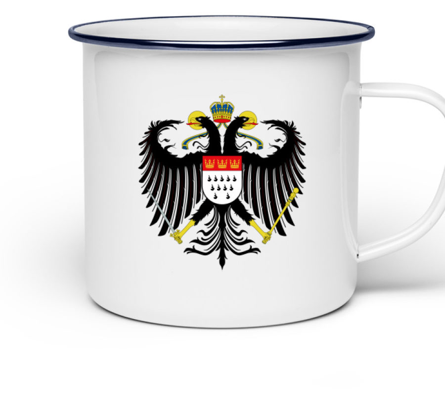 Kölner Wappen mit Adler auf Emaille-Tasse – Bild 2