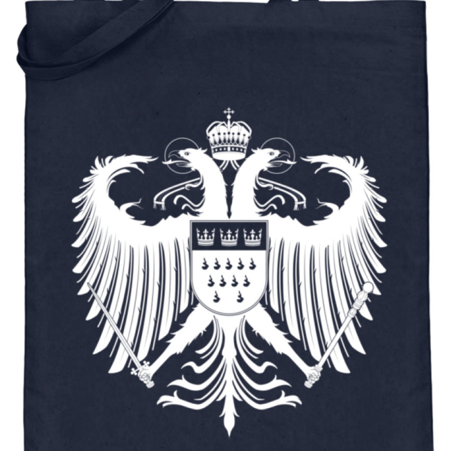 Kölner Wappen mit Adler in Weiß auf Baumwoll-Beutel – Bild 6