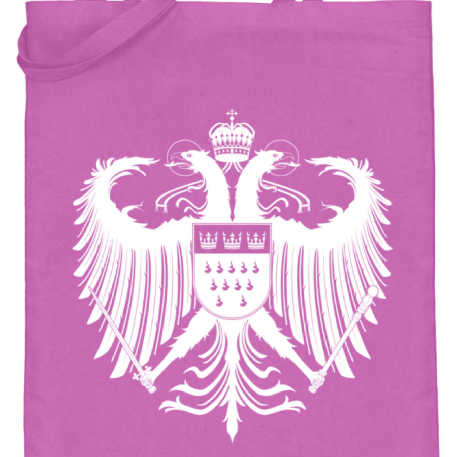 Kölner Wappen mit Adler in Weiß auf Baumwoll-Beutel – Bild 13