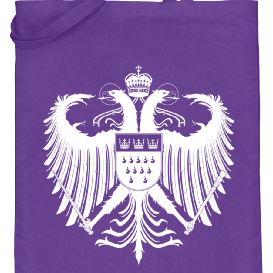 Kölner Wappen mit Adler in Weiß auf Baumwoll-Beutel – Bild 14