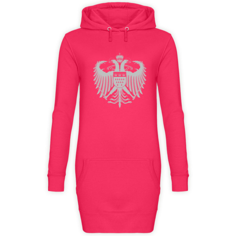 Kölner Wappen mit Adler in Hellgrau auf Hoodiekleid – Bild 2