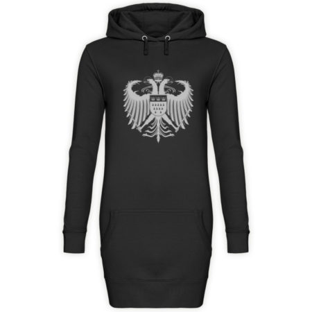 Kölner Wappen mit Adler in Hellgrau auf Hoodiekleid