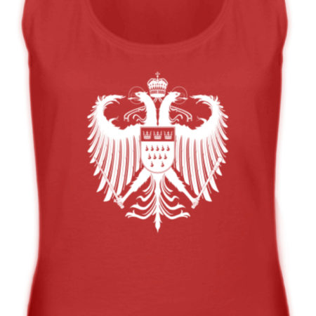 Kölner Wappen mit Adler in Weiß auf Damen Tanktop