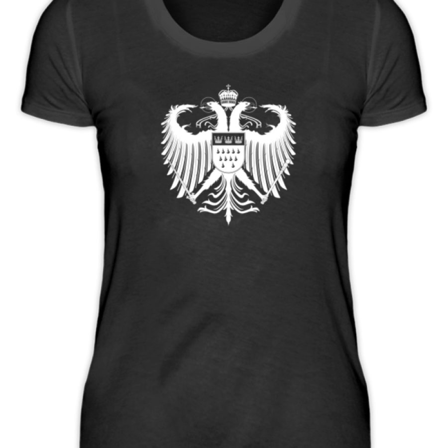 Kölner Wappen mit Adler in Weiß auf Damen T-Shirt - Basic – Bild 3