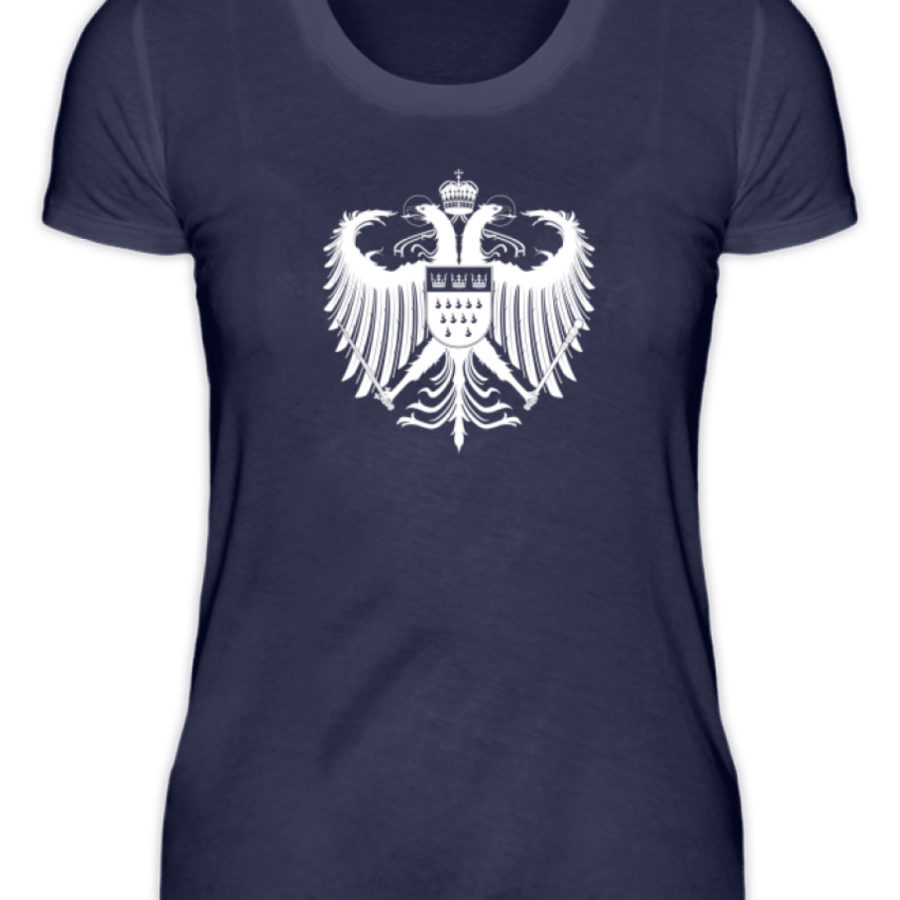 Kölner Wappen mit Adler in Weiß auf Damen T-Shirt - Basic – Bild 5