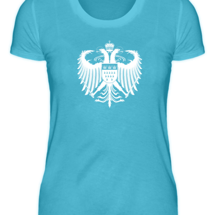 Kölner Wappen mit Adler in Weiß auf Damen T-Shirt - Basic – Bild 7