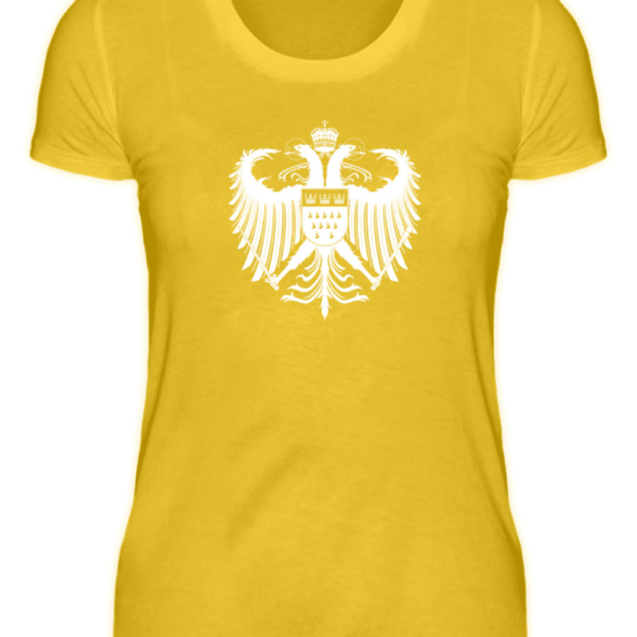Kölner Wappen mit Adler in Weiß auf Damen T-Shirt - Basic – Bild 4