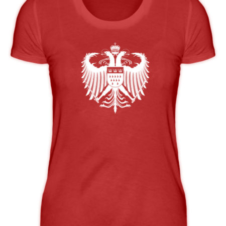 Kölner Wappen mit Adler in Weiß auf Damen T-Shirt - Basic
