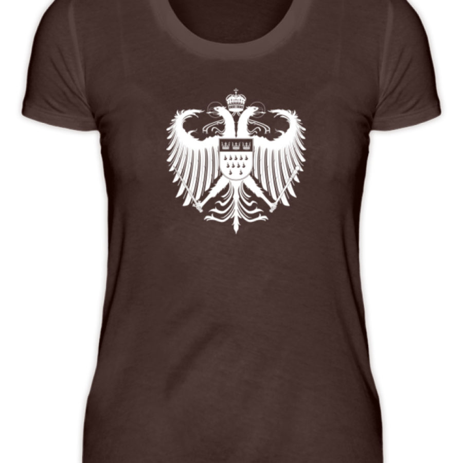 Kölner Wappen mit Adler in Weiß auf Damen T-Shirt (Premium) – Bild 5