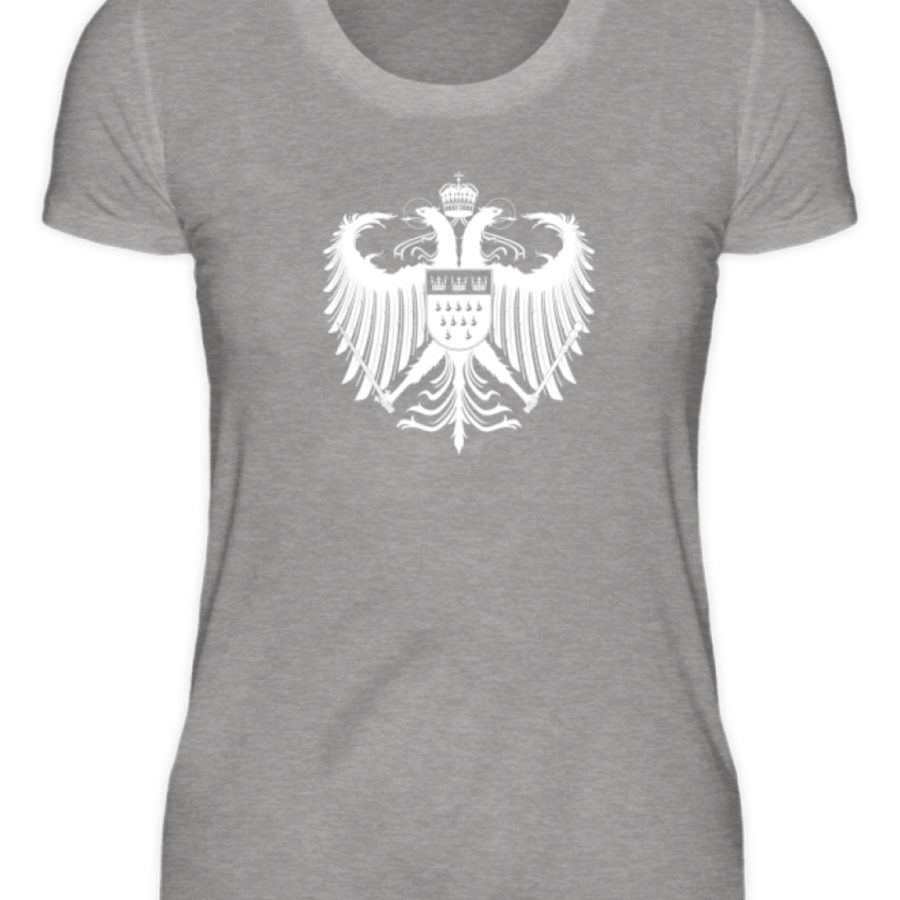 Kölner Wappen mit Adler in Weiß auf Damen T-Shirt (Premium) – Bild 2