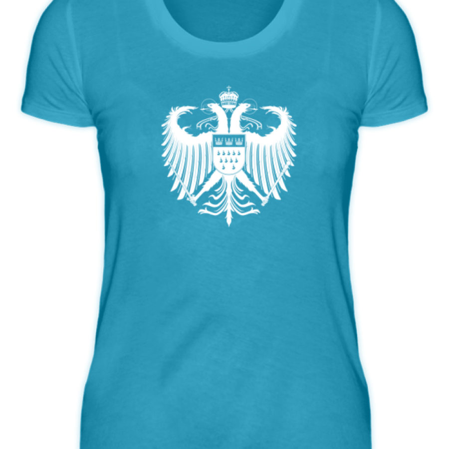 Kölner Wappen mit Adler in Weiß auf Damen T-Shirt (Premium) – Bild 12