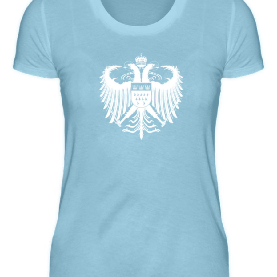 Kölner Wappen mit Adler in Weiß auf Damen T-Shirt (Premium) – Bild 11