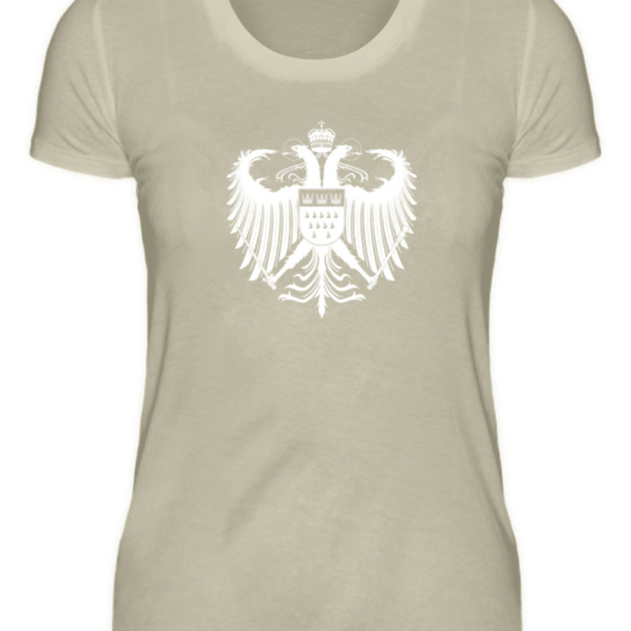 Kölner Wappen mit Adler in Weiß auf Damen T-Shirt (Organic)