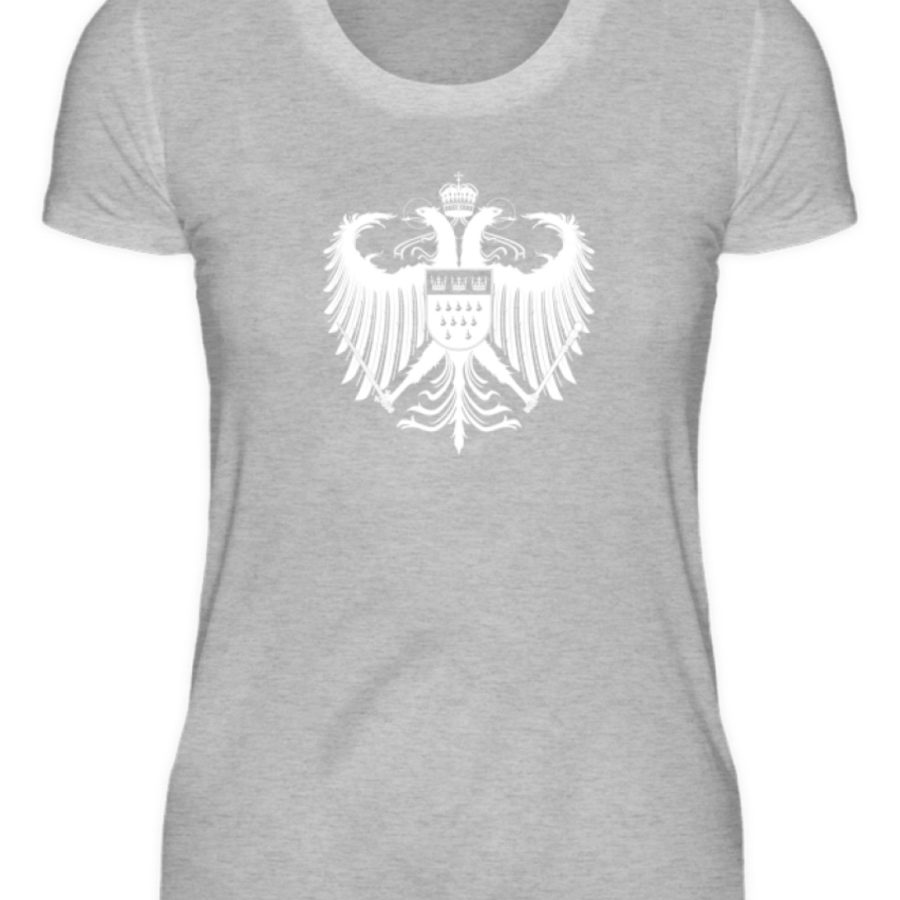 Kölner Wappen mit Adler in Weiß auf Damen T-Shirt (Organic) – Bild 3