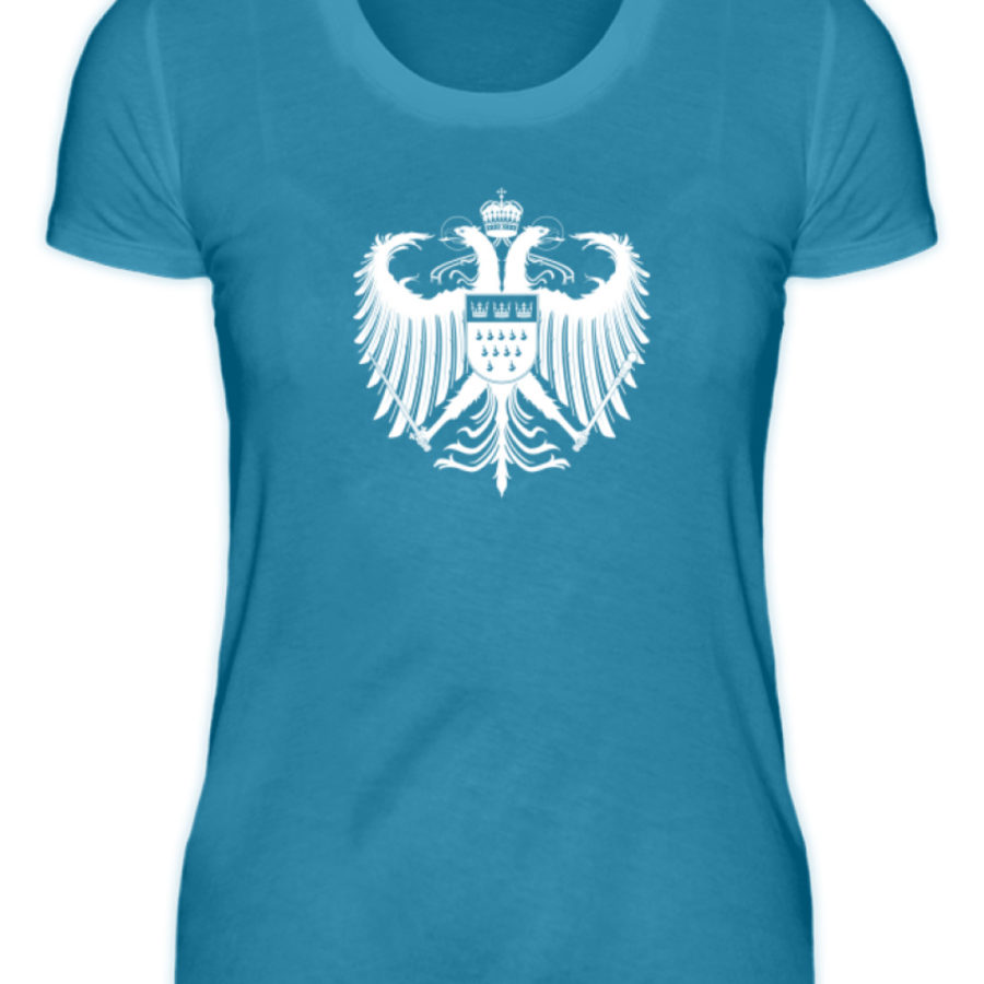 Kölner Wappen mit Adler in Weiß auf Damen T-Shirt (Organic) – Bild 7