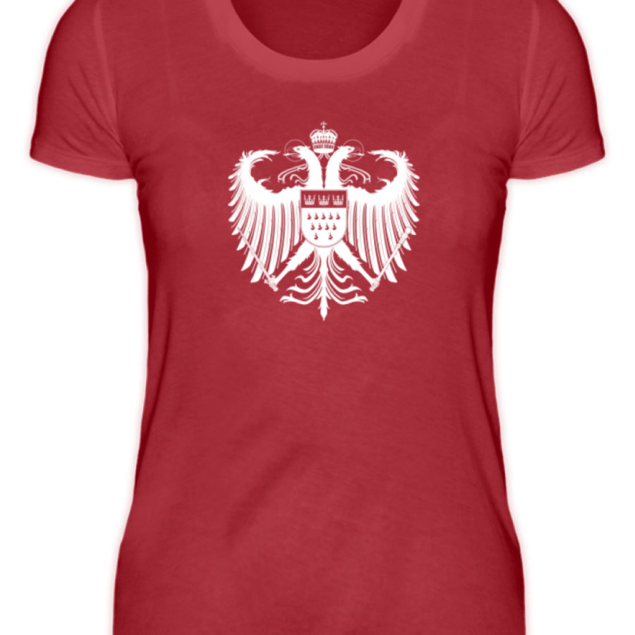 Kölner Wappen mit Adler in Weiß auf Damen T-Shirt (Organic) – Bild 2