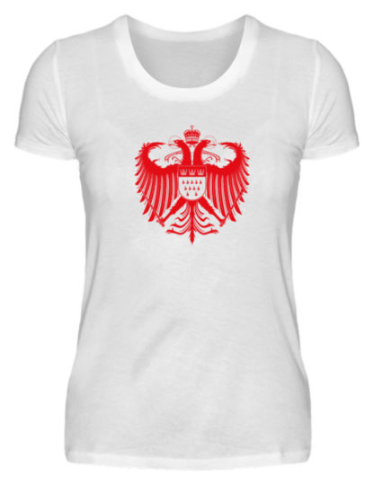 Kölner Wappen mit Adler in Rot auf Damen T-Shirt (Premium)