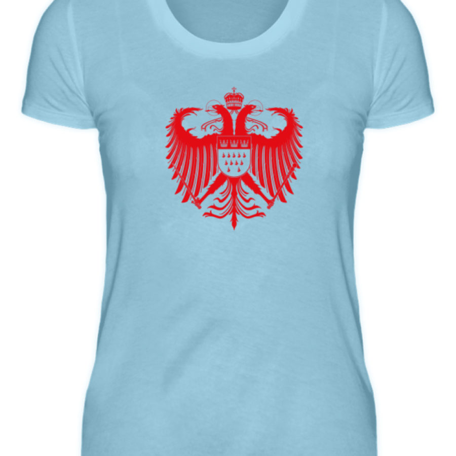 Kölner Wappen mit Adler in Rot auf Damen T-Shirt (Premium) – Bild 3