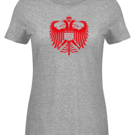 Kölner Wappen mit Adler in Rot auf Damen Melange Shirt