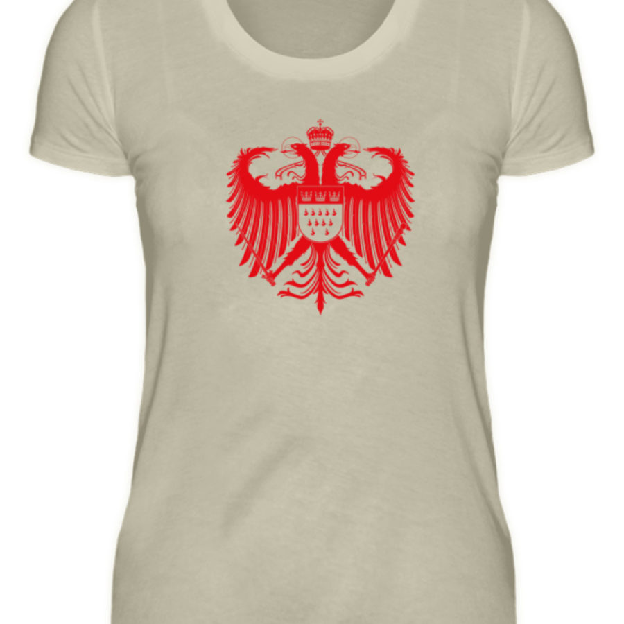 Kölner Wappen mit Adler in Rot auf Damen T-Shirt (Organic) – Bild 3
