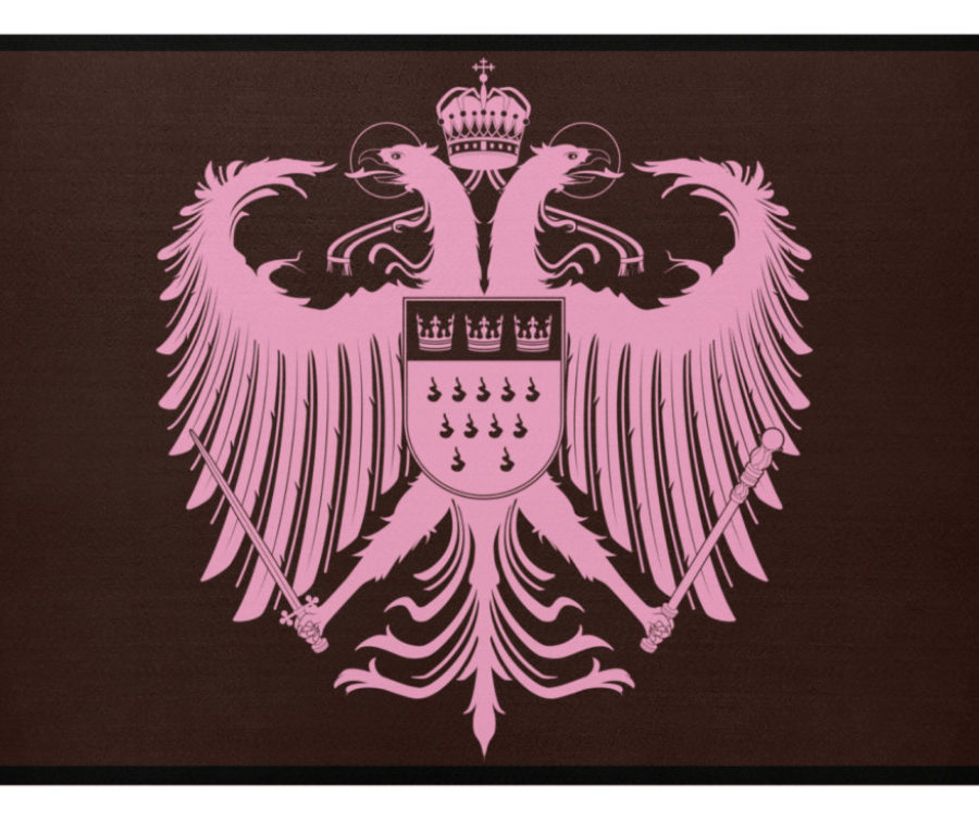 Kölner Wappen mit Adler in Rosa auf Fußmatte – Bild 5