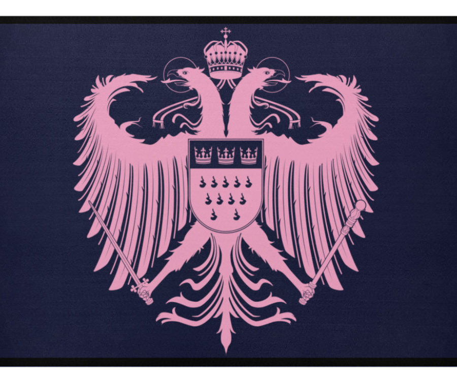Kölner Wappen mit Adler in Rosa auf Fußmatte – Bild 6