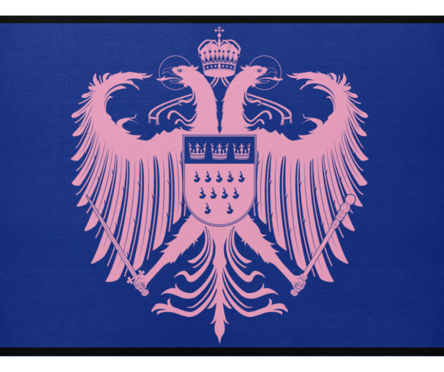Kölner Wappen mit Adler in Rosa auf Fußmatte – Bild 7