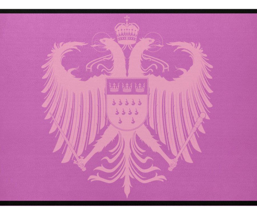 Kölner Wappen mit Adler in Rosa auf Fußmatte – Bild 10