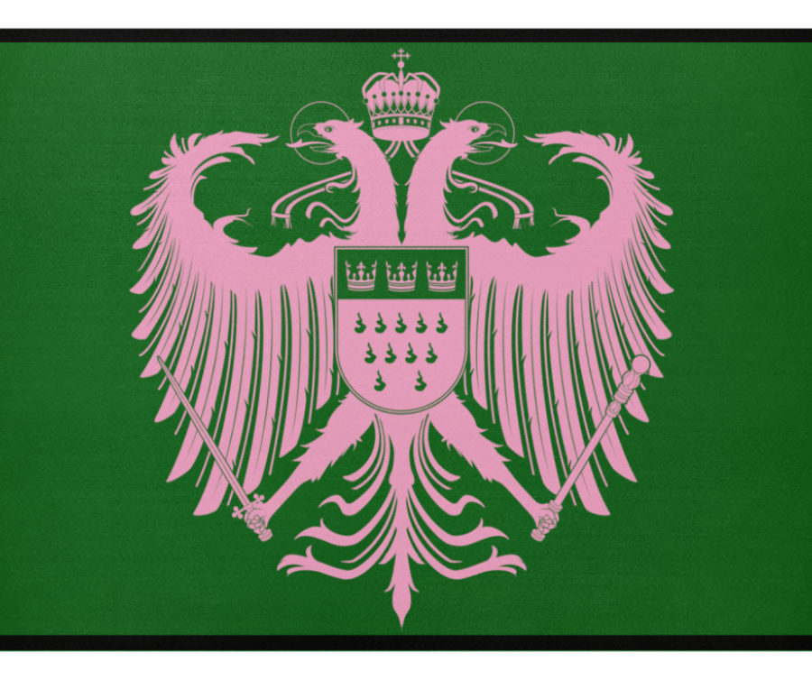 Kölner Wappen mit Adler in Rosa auf Fußmatte – Bild 8