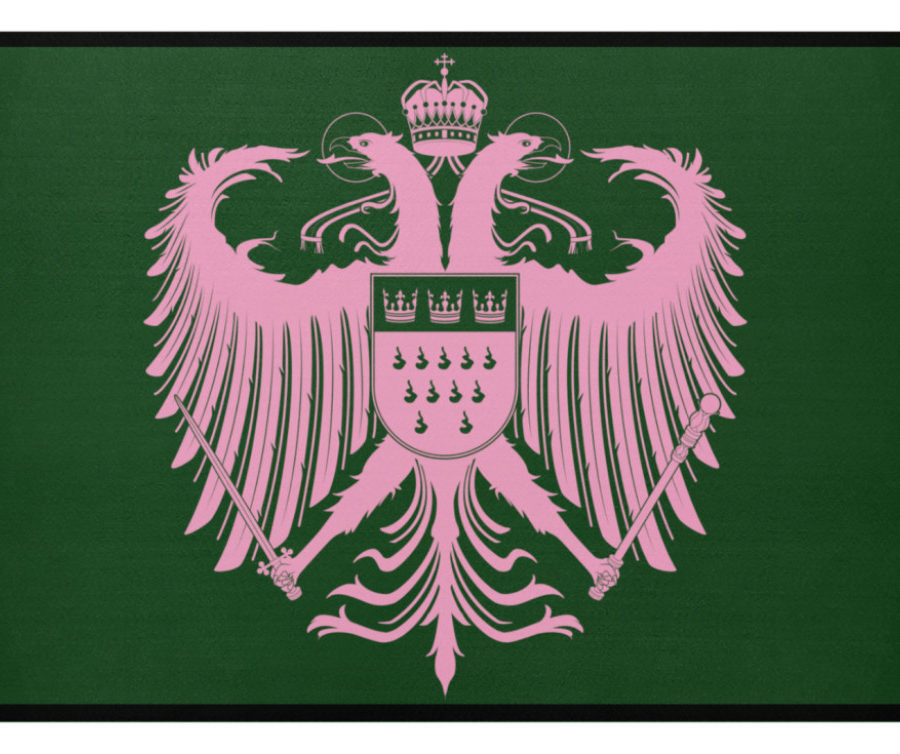 Kölner Wappen mit Adler in Rosa auf Fußmatte – Bild 9