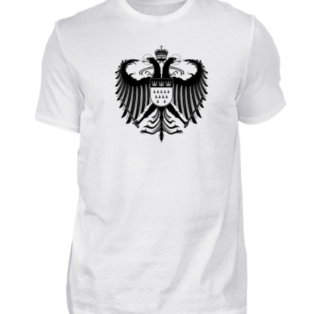 Kölner Wappen mit Adler in Schwarz auf Herren T-Shirt - Basic