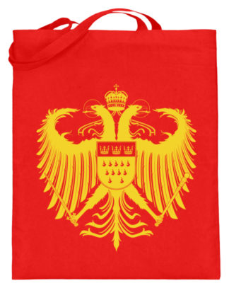 Kölner Wappen mit Adler in Gelb auf Baumwoll-Beutel