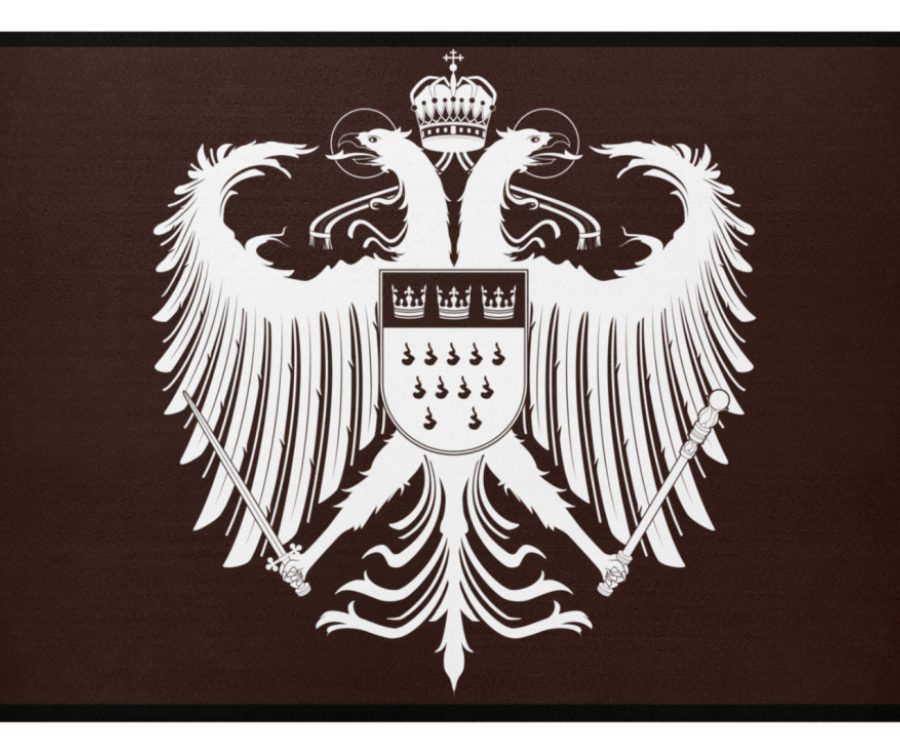 Kölner Wappen mit Adler in Weiß auf Fußmatte – Bild 5