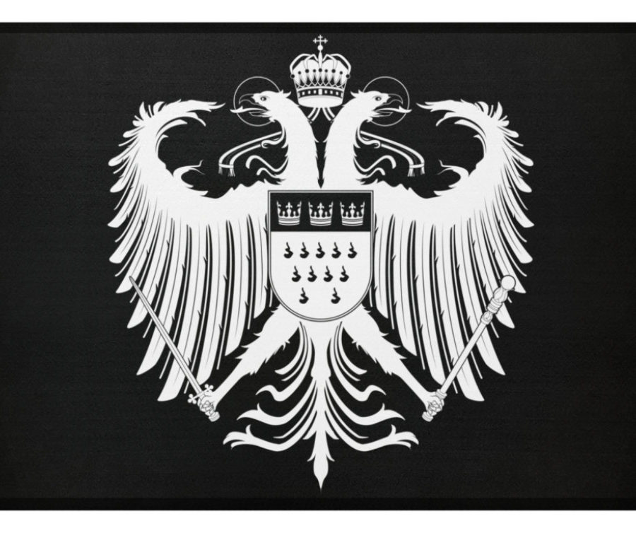 Kölner Wappen mit Adler in Weiß auf Fußmatte – Bild 4