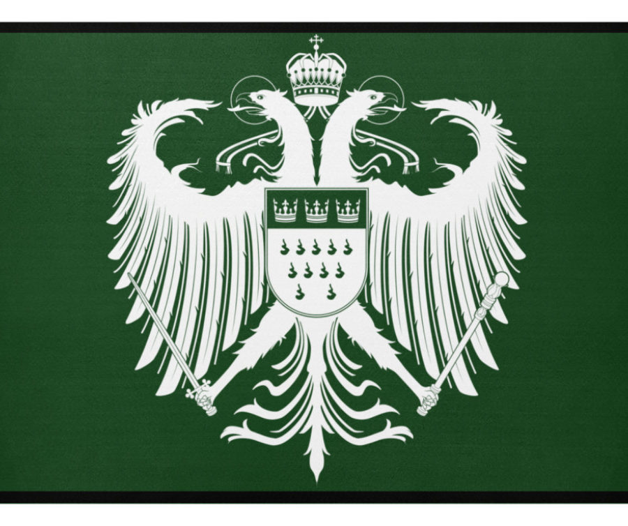 Kölner Wappen mit Adler in Weiß auf Fußmatte – Bild 10