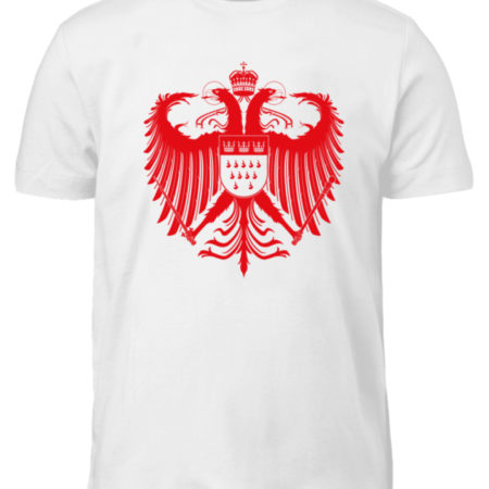 Kölner Wappen mit Adler in Rot auf weißem Kinder T-Shirt