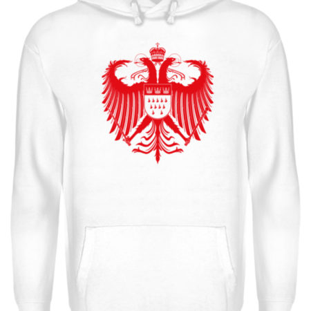 Kölner Wappen mit Adler in Rot auf Hoodie