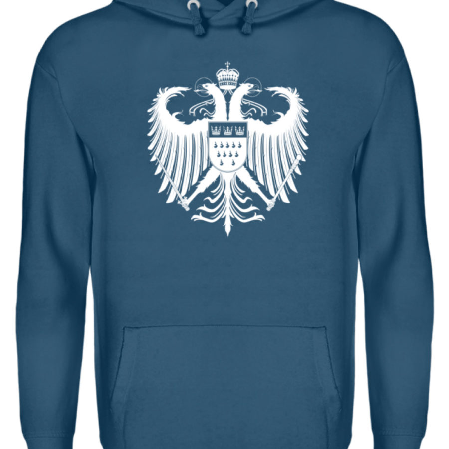 Kölner Wappen mit Adler in Weiß auf Hoodie – Bild 12
