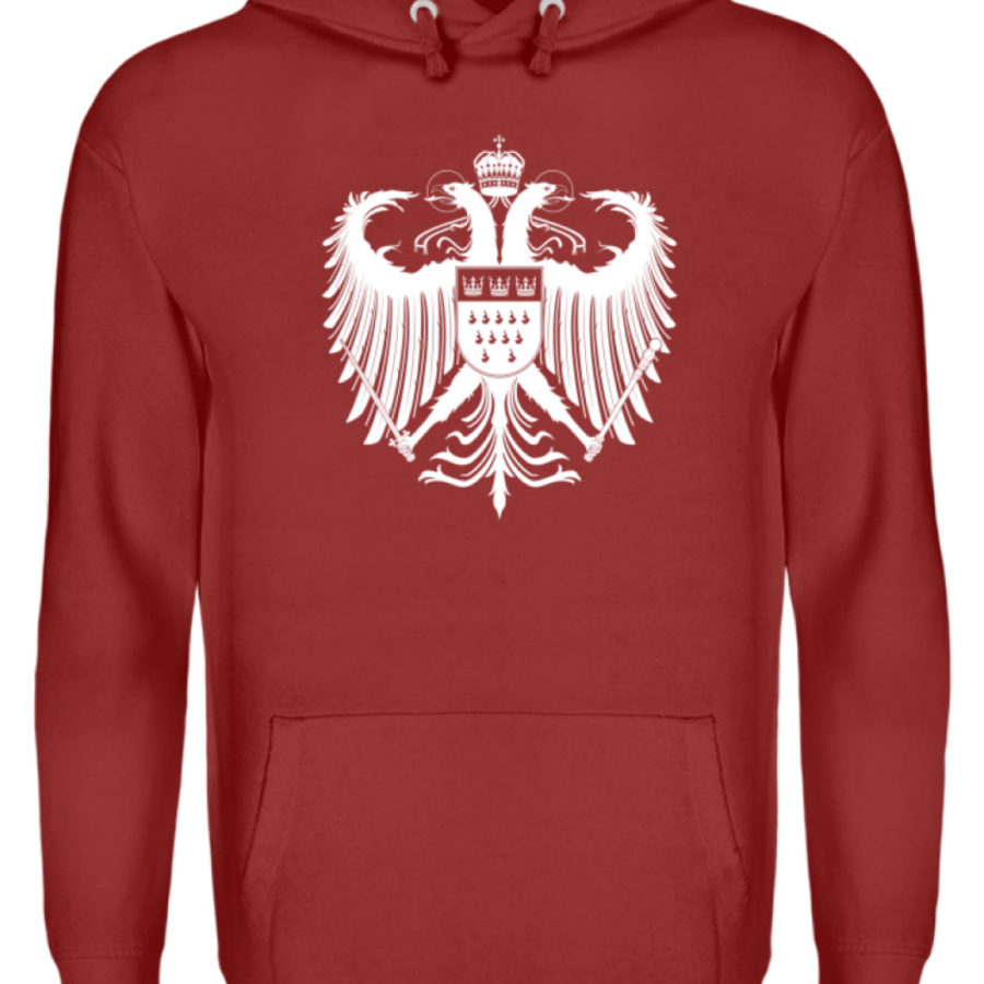 Kölner Wappen mit Adler in Weiß auf Hoodie – Bild 2