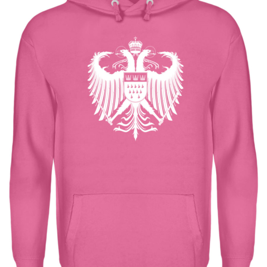 Kölner Wappen mit Adler in Weiß auf Hoodie – Bild 18