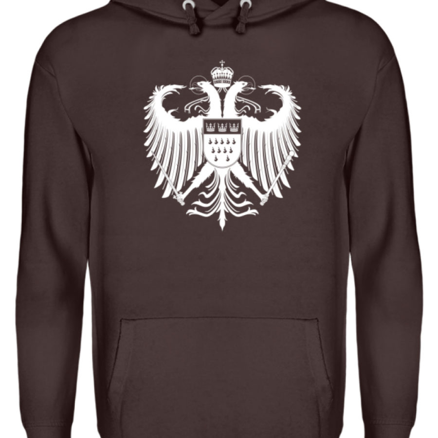 Kölner Wappen mit Adler in Weiß auf Hoodie – Bild 7