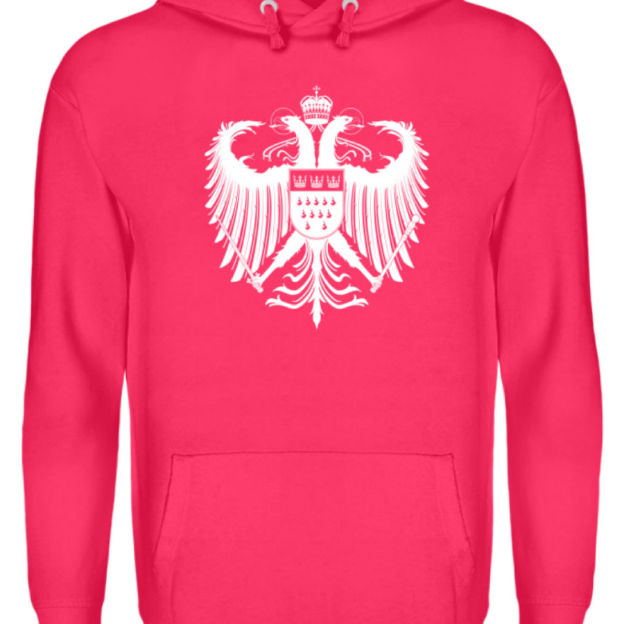 Kölner Wappen mit Adler in Weiß auf Hoodie – Bild 19