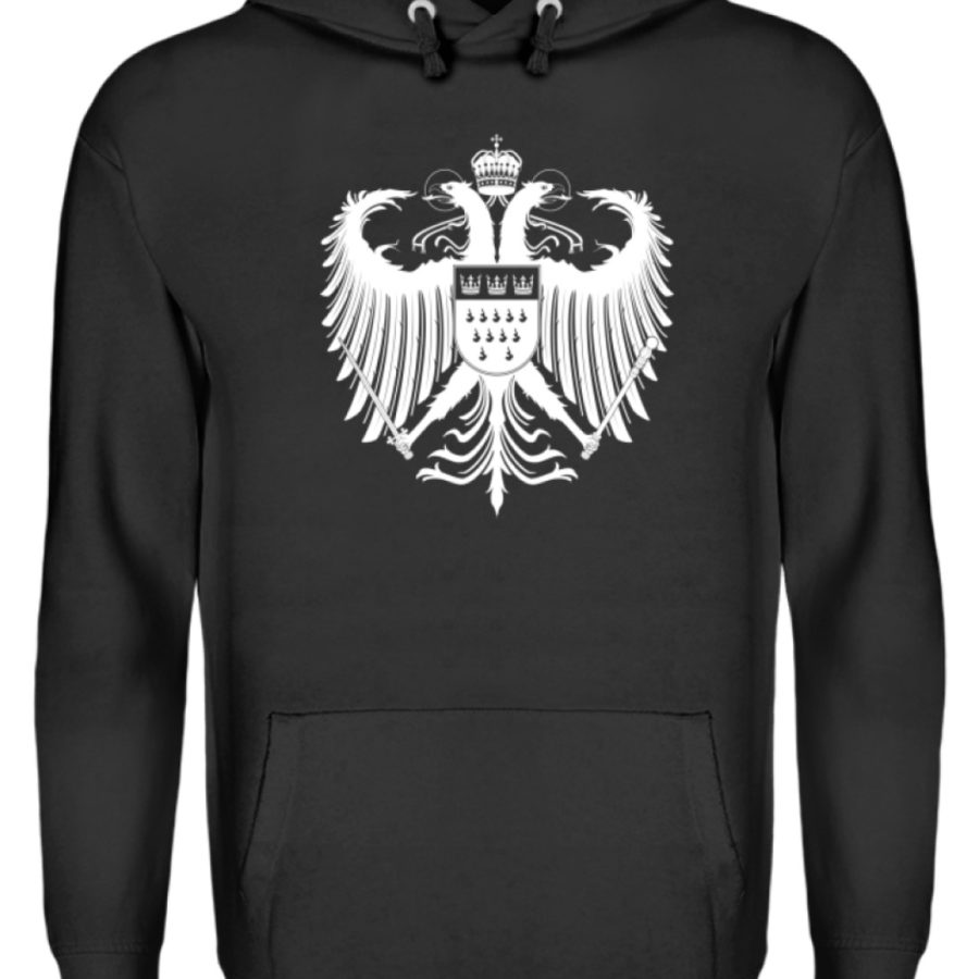 Kölner Wappen mit Adler in Weiß auf Hoodie – Bild 6