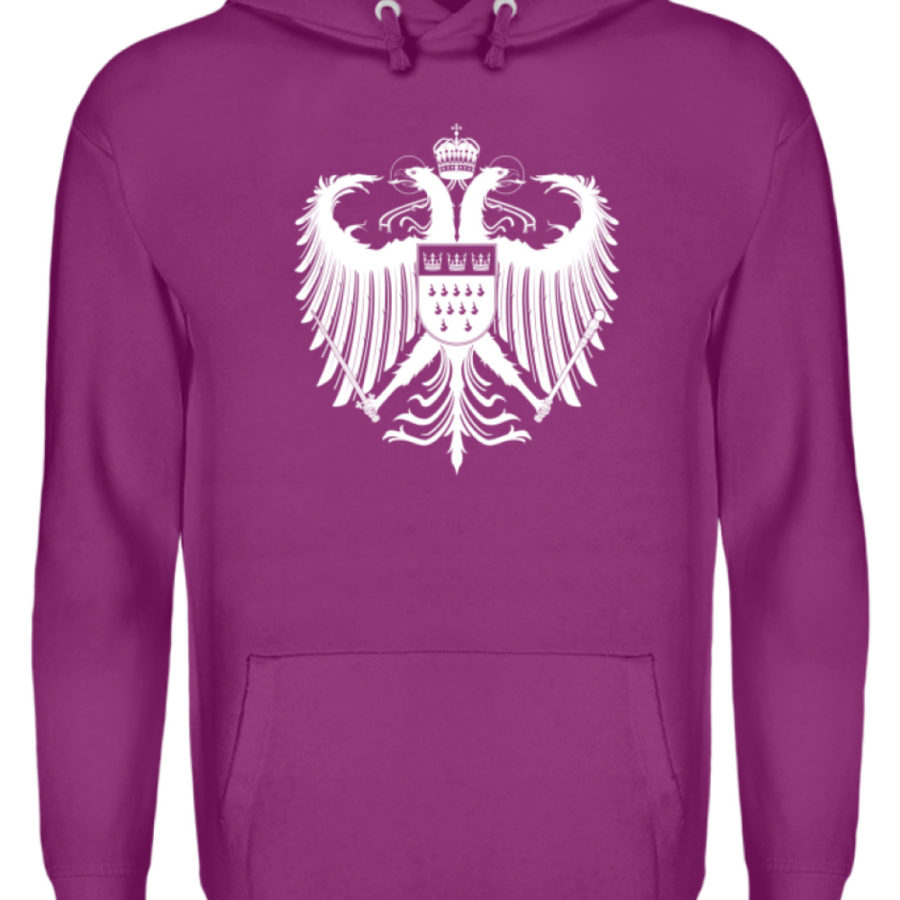 Kölner Wappen mit Adler in Weiß auf Hoodie – Bild 20