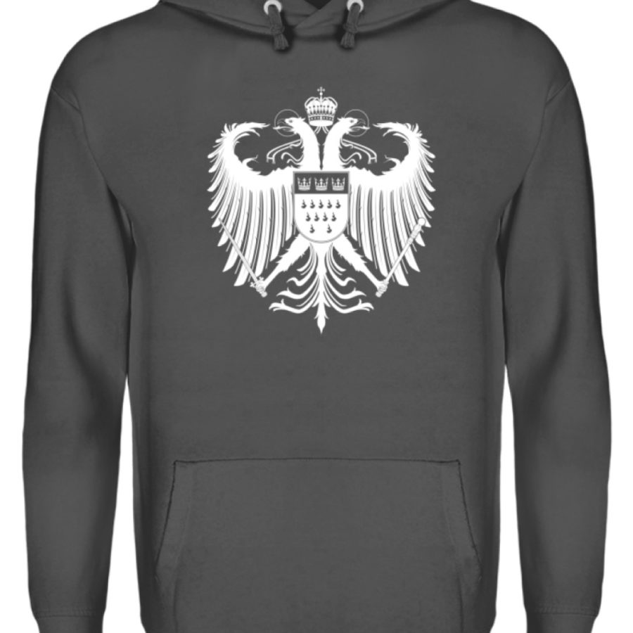 Kölner Wappen mit Adler in Weiß auf Hoodie – Bild 5