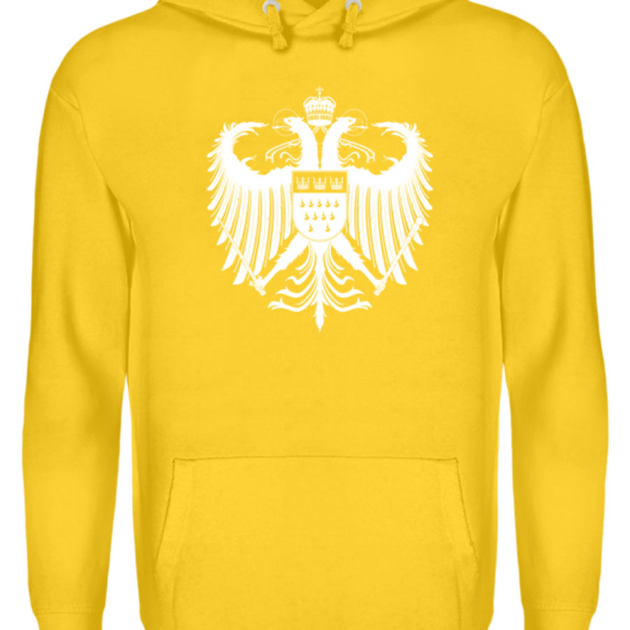 Kölner Wappen mit Adler in Weiß auf Hoodie – Bild 8