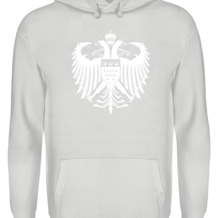 Kölner Wappen mit Adler in Weiß auf Hoodie – Bild 4
