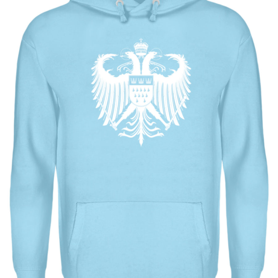Kölner Wappen mit Adler in Weiß auf Hoodie – Bild 14
